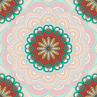 曼陀罗花朵背景