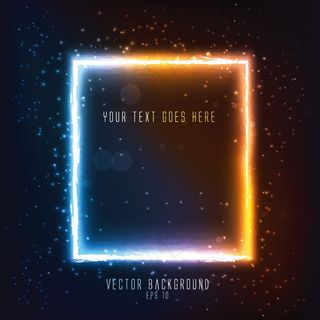 闪耀光效背景边框