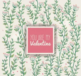 花朵情人节贺卡