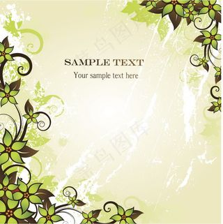 绿色时尚花纹