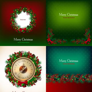 精美圣诞节背景,背景元素