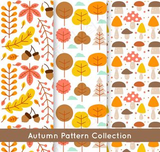 秋季植物无缝背景