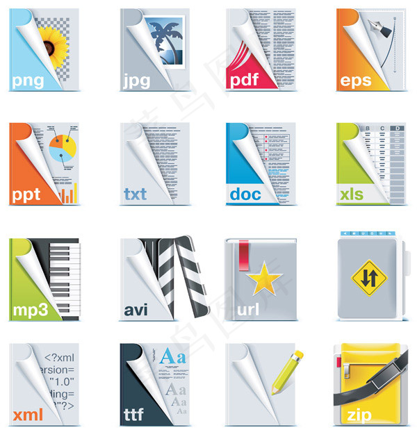 翻书效果图标,免抠元素