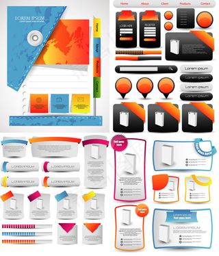 潮流标签标贴,免抠元素