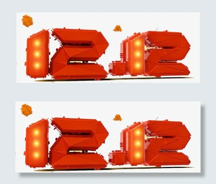 双12立体字