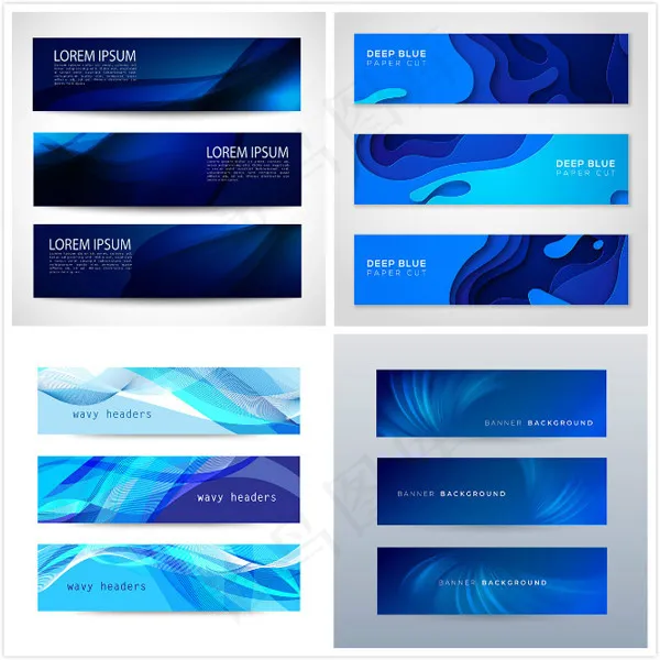 蓝色bannereps,ai矢量模版下载