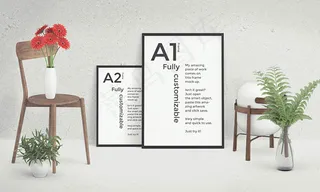 唯美海报场景样机