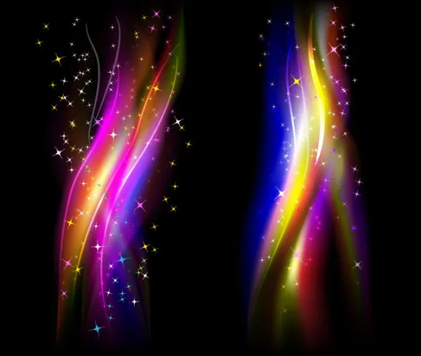 幻彩炫光与星光eps,ai矢量模版下载