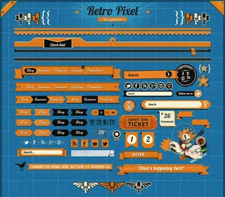 导航条和图标,免抠元素