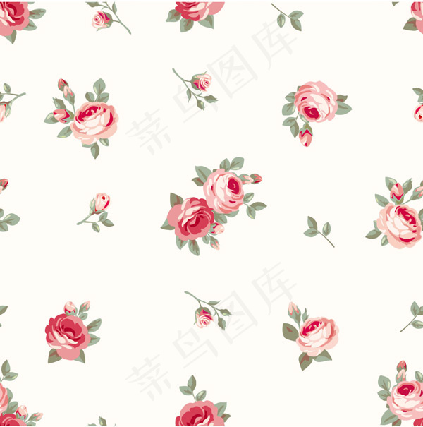 玫瑰花无缝背景