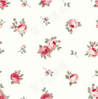 玫瑰花无缝背景