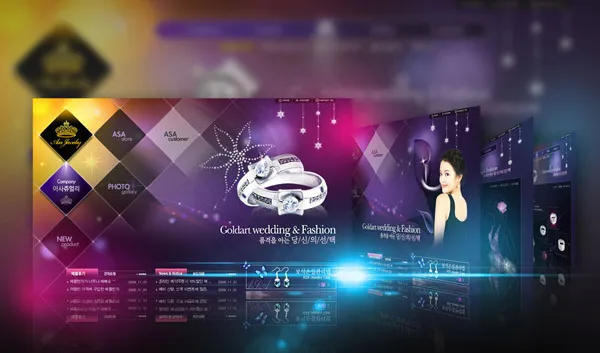 珠宝首饰主题网页(1024X900(DPI:72))psd模版下载