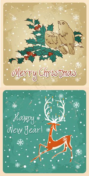 喜鹊圣诞节背景