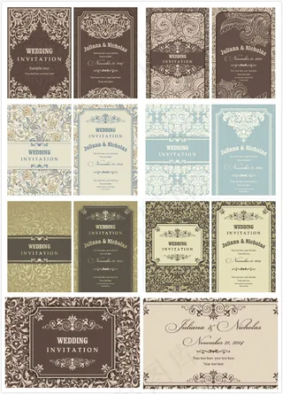 复古欧美风请柬