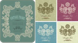 素雅花纹背景,背景元素