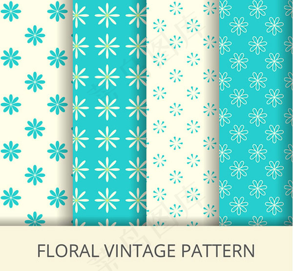 碎花无缝背景,背景元素