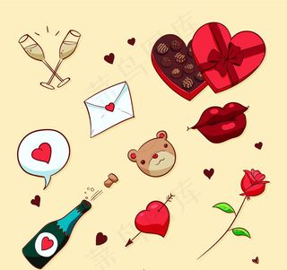 精致情人节元素