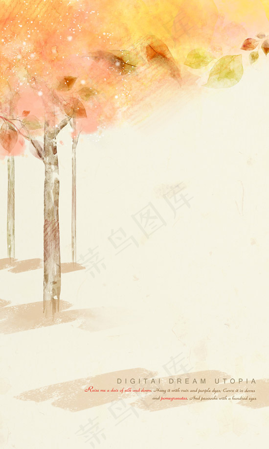 手绘秋天枫叶背景