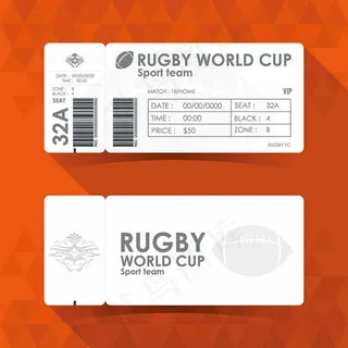 橄榄球门票矢量