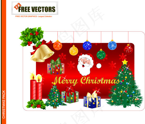 圣诞节贺卡矢量