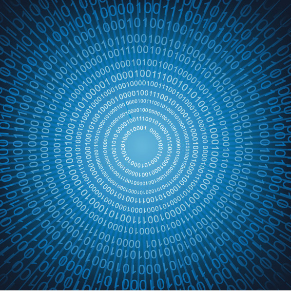 蓝色数字化背景,背景元素