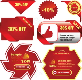 网站促销标签,免抠元素