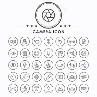 摄影主题图标,免抠元素