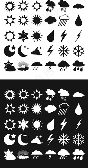 天气预报图标,免抠元素