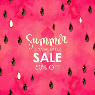 夏季半价促销海报