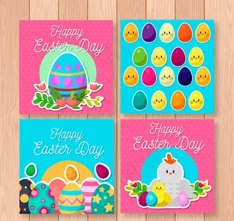 方形复活节卡片