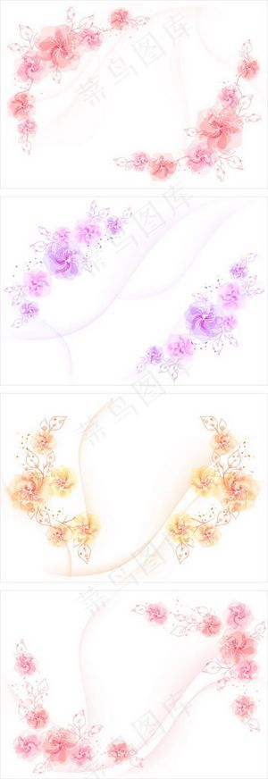 花朵绚丽花卉背景,背景元素