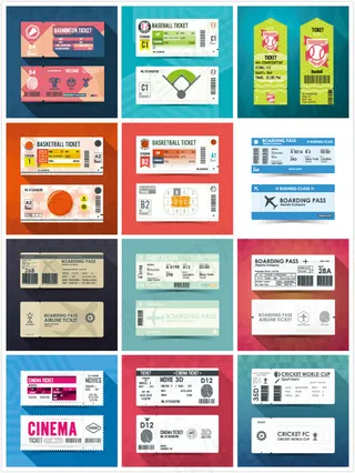 飞机票入场劵设计