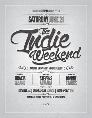 周末主题酒吧海报