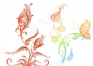 漂亮的花纹矢量