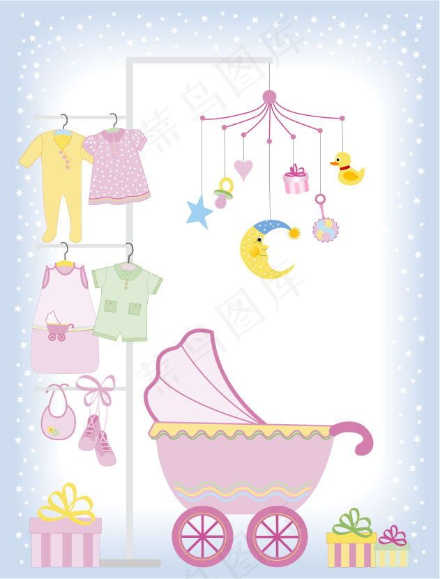 矢量婴儿用品