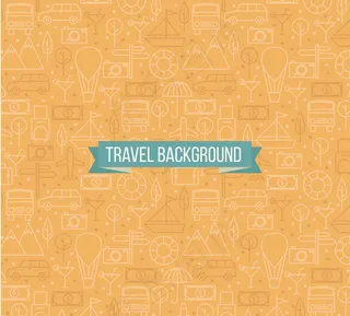 旅行元素无缝背景