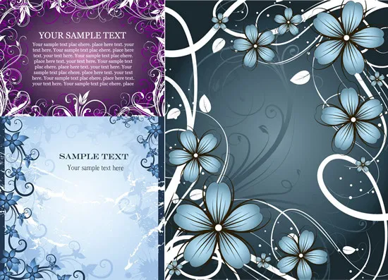 花纹装饰背景eps,ai矢量模版下载