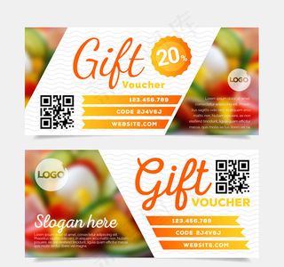 餐厅礼品券矢量