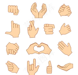 手势图标矢量,免抠元素