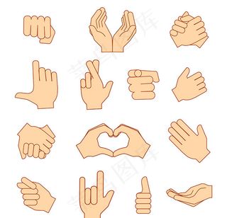 手势图标矢量,免抠元素