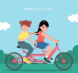 骑自行车的女孩