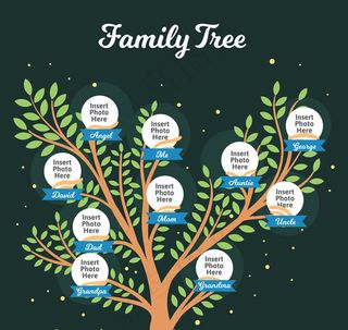创意绿色家族树