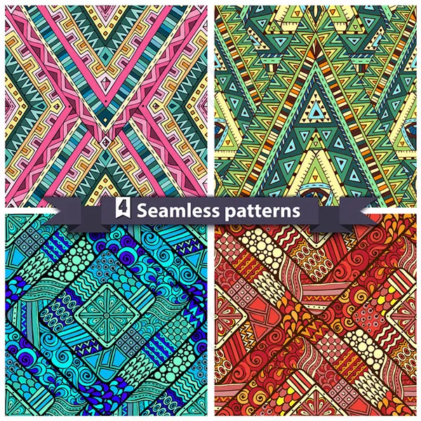 民族风情花纹背景eps,ai矢量模版下载