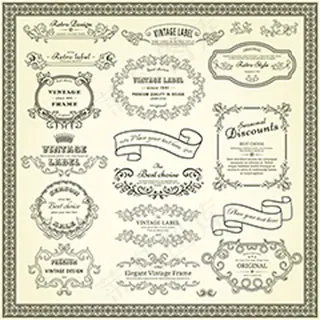 欧式复古花纹边框