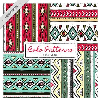 绘波西米亚花纹背景