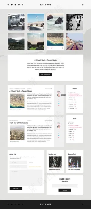 黑白调博客主题