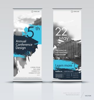 水墨易拉宝广告