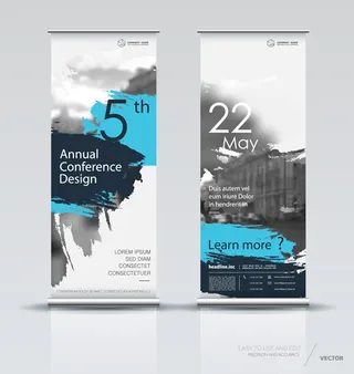 水墨易拉宝广告