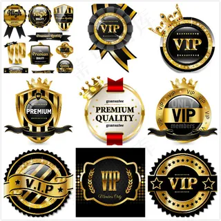 水晶质感商务标签,免抠元素,背景元素