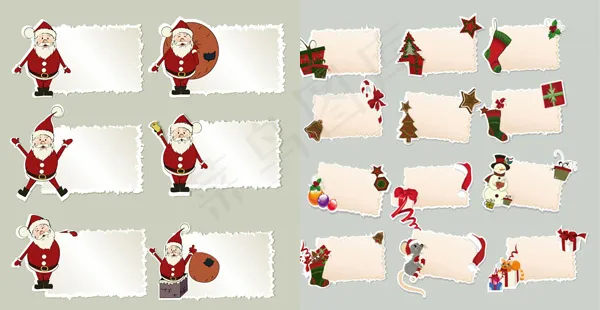 圣诞老人标签02eps,ai矢量模版下载